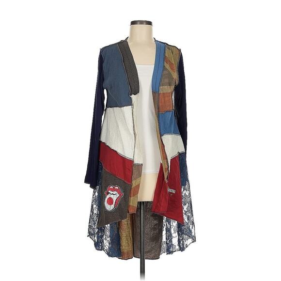 Styles Ever After Kim Vintage Original Designs Rollings Stones Union Jack Duster - Picture 4 of 11